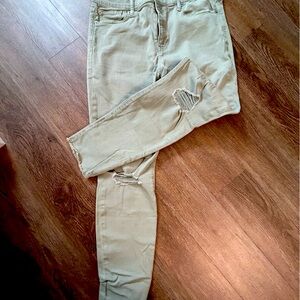 Gap sage distressed ankle leggings